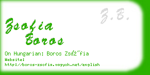 zsofia boros business card